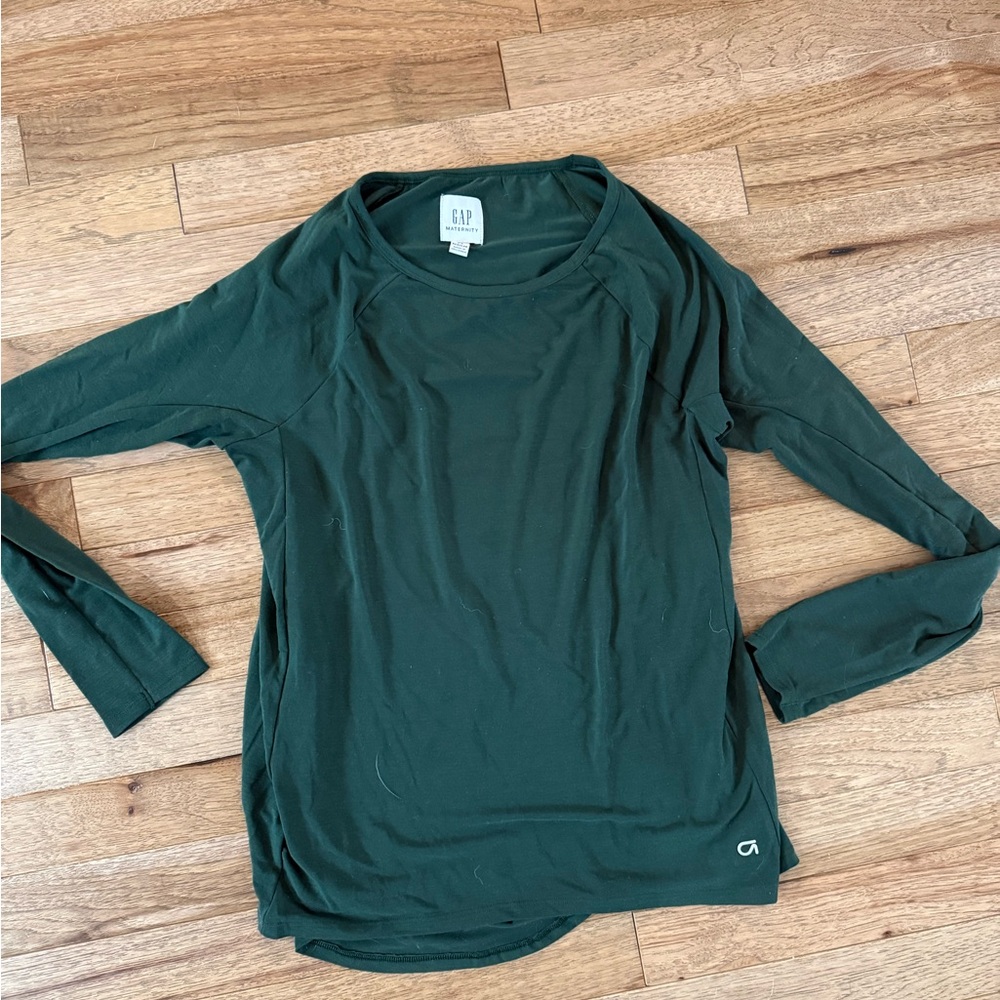 GAP Maternity Long Sleeve Tee, Green